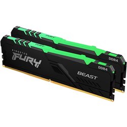 Memorie operativa Kingston  Fury Beast RGB DDR4 32GB (2x16GB) 3733MHz PC4-29800 CL19 (KF437C19BB1AK2/32) Thumb
