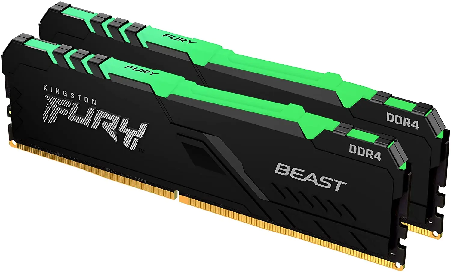 Memorie operativa Kingston  Fury Beast RGB DDR4 32GB (2x16GB) 3733MHz PC4-29800 CL19 (KF437C19BB1AK2/32)