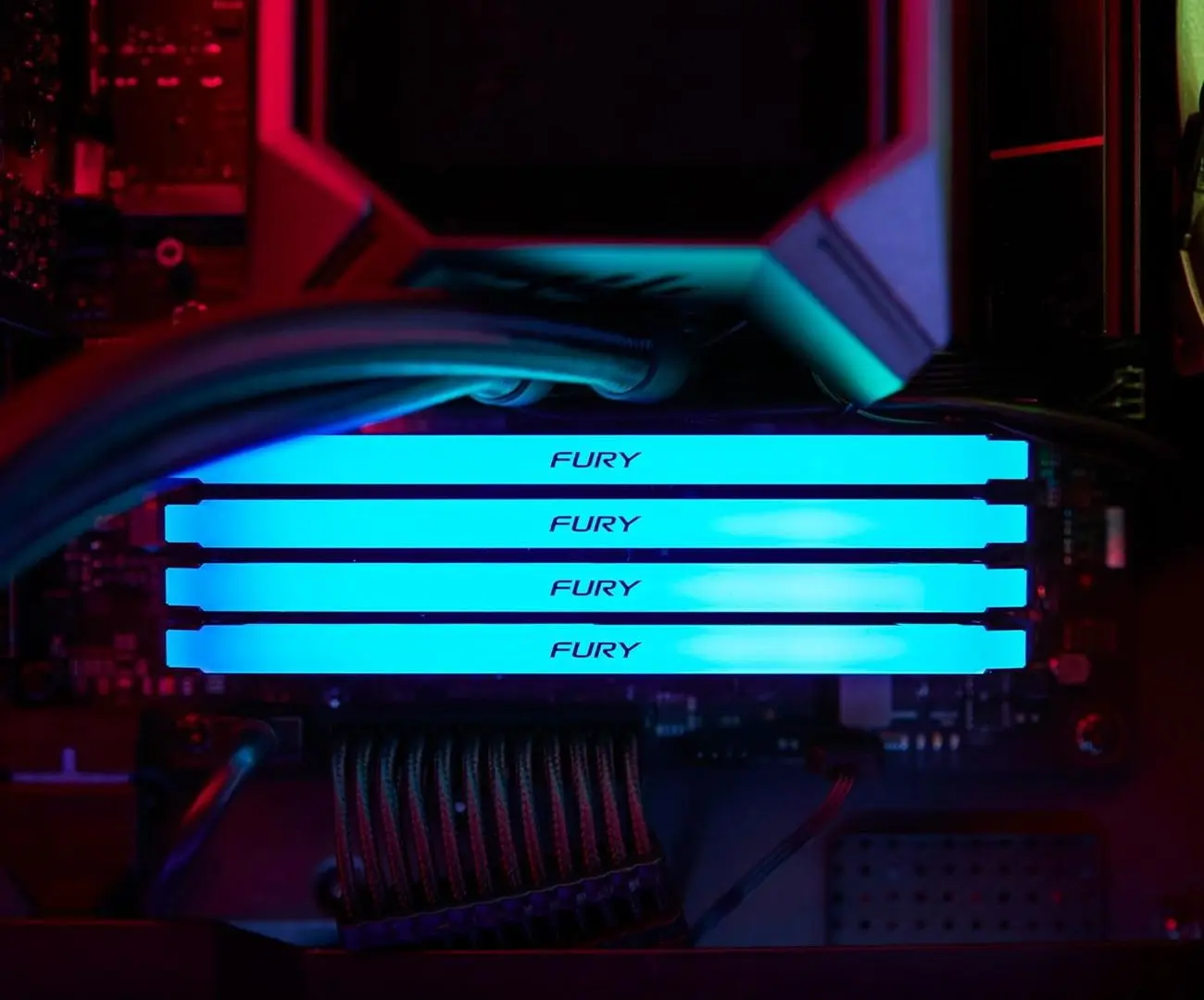 Оперативная память Kingston Fury Beast RGB DDR4 8Gb 3200MHz CL16 (KF432C16BB2A/8)