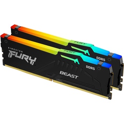 Оперативная память Kingston Fury Beast RGB DDR5 128GB (2x64) 5600MHz CL36 (KF556C36BBEAK2-128) Thumb
