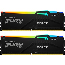 Оперативная память Kingston Fury Beast RGB DDR5 128GB (2x64) 5600MHz CL36 (KF556C36BBEAK2-128)
