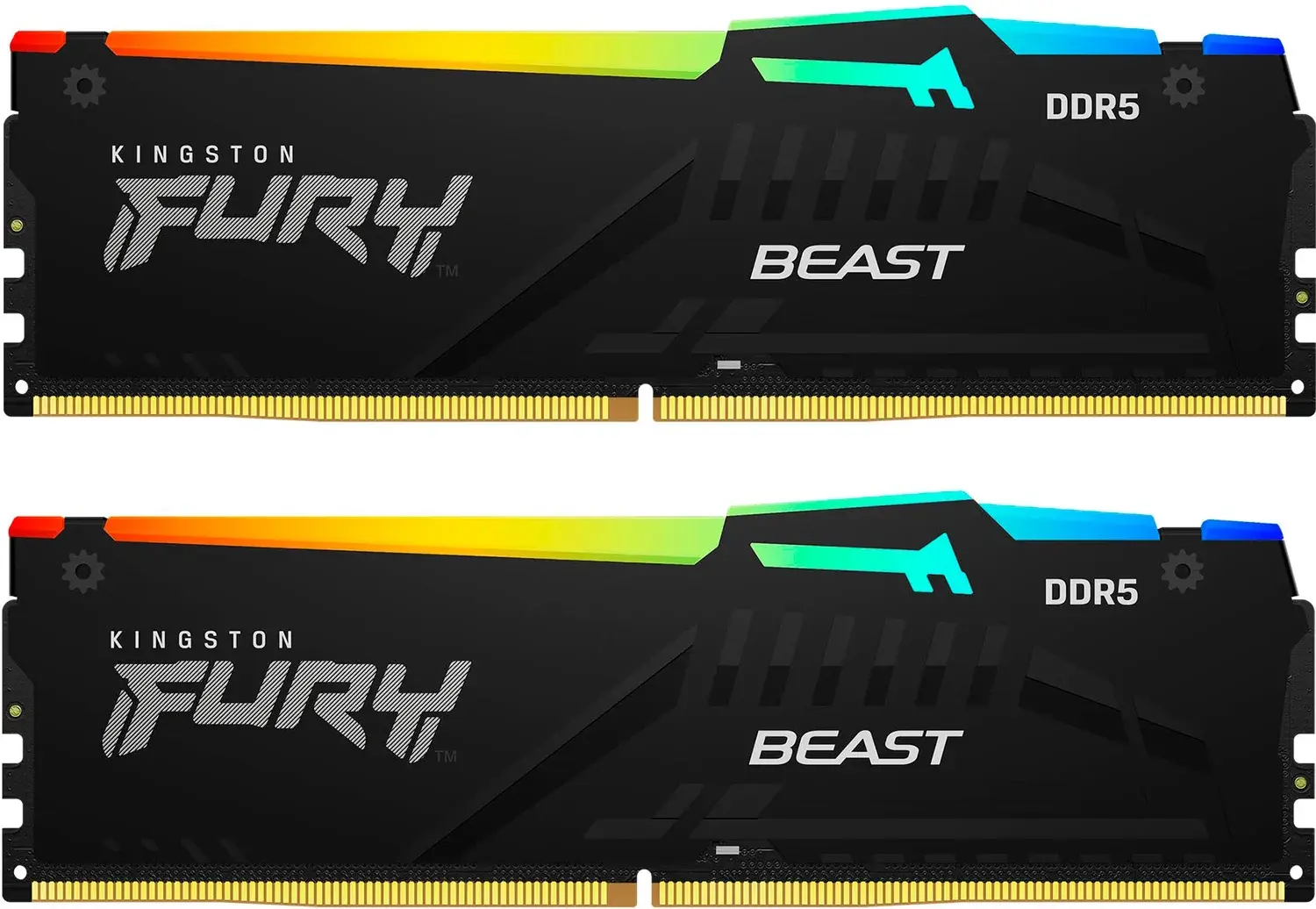 Оперативная память Kingston Fury Beast RGB DDR5 128GB (2x64) 5600MHz CL36 (KF556C36BBEAK2-128)