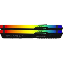 Оперативная память Kingston Fury Beast RGB DDR5 16GB (2x8GB) 5600MHz CL36 (KF556C36BBEAK2-16) Thumb