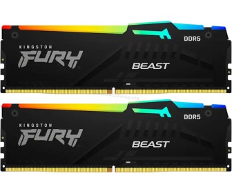 Memorie operativa Kingston FURY Beast RGB DDR5 64GB (2x32) 6400MHz (KF564C32BBAK2-64)