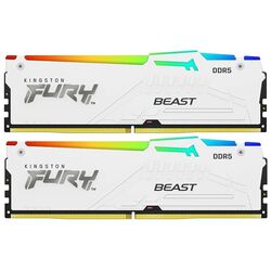 Memorie operativa Kingston Fury Beast White RGB Expo 32GB (2x16) DDR5 5600MHz CL36 (KF556C36BWEAK2-32)