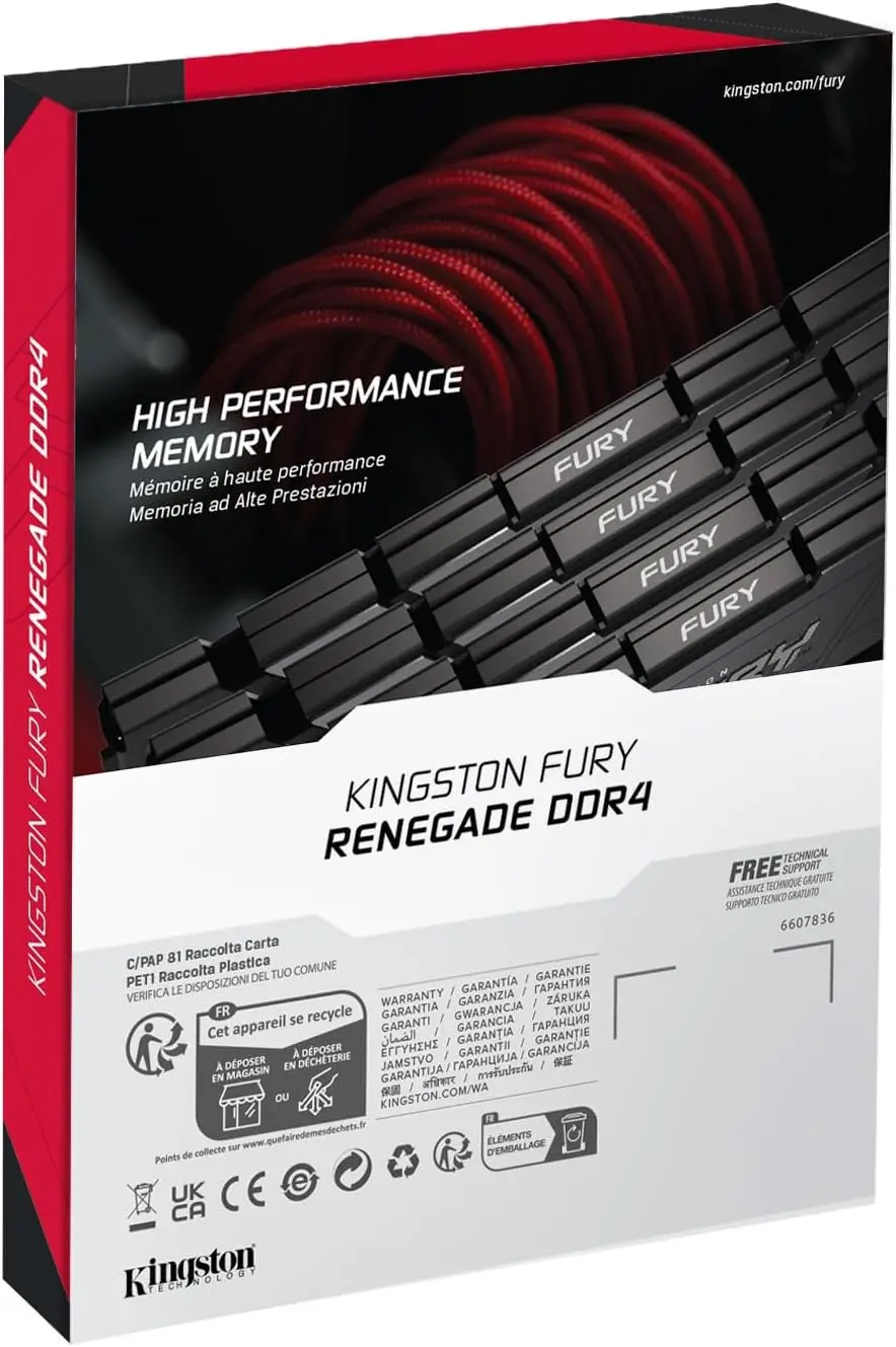 Оперативная память Kingston Fury Renegade 16GB DDR4 3200MHz CL16 (KF432C16RB12) - 4