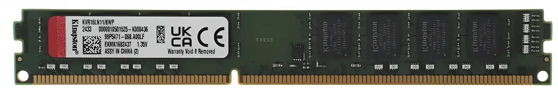 Memorie operativa Kingston ValueRAM DDR3 1600MHz CL11 8GB (KVR16LN11/8WP)