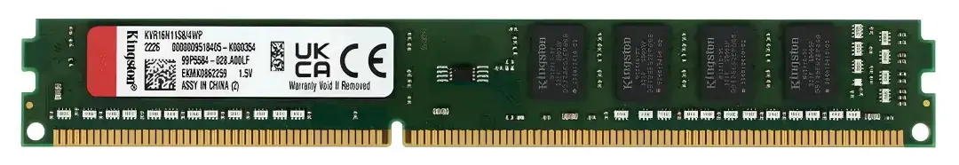 Оперативная память Kingston ValueRAM DDR3 1600MHz CL11 (KVR16LN11/4WP)