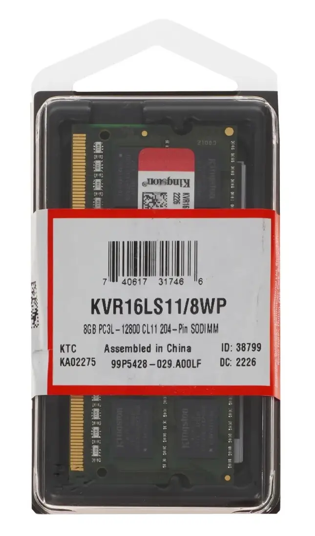 Memorie operativa Kingston ValueRAM DDR3 1600MHz CL11 (KVR16LS11/8WP) - 3