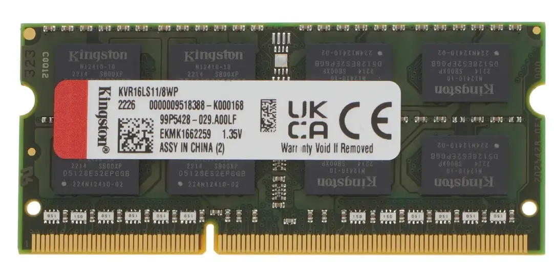 Memorie operativa Kingston ValueRAM DDR3 1600MHz CL11 (KVR16LS11/8WP)