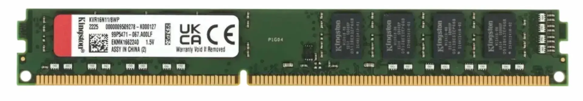 Memorie operativa Kingston ValueRAM DDR3 1600MHz CL11 (KVR16N11/8WP)