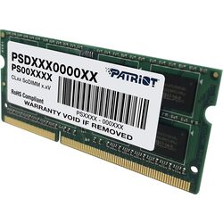 Memorie operativa Patriot Signature SODIMM DDR3 8GB 1600MHz CL11 (PSD38G16002S) Thumb