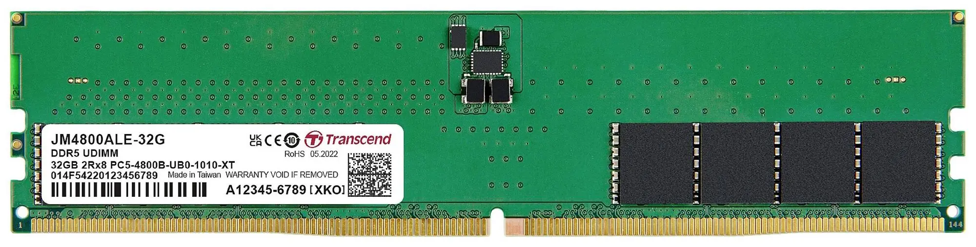 Оперативная память Transcend JetRam PC5-38400U 32GB DDR5 4800MHz (JM4800ALE-32G)
