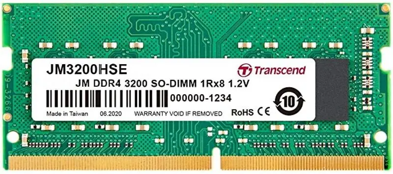 Оперативная память Transcend JetRam SO-DIMM DDR4 32GB 3200Mhz PC25600 CL22 (JM3200HSE-32G)