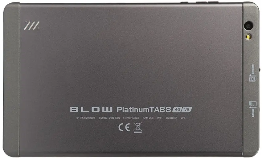 Tableta + husa Blow Platinum TAB 8 4G V2 Wi-Fi + Cellular 2GB/32GB (Grey)