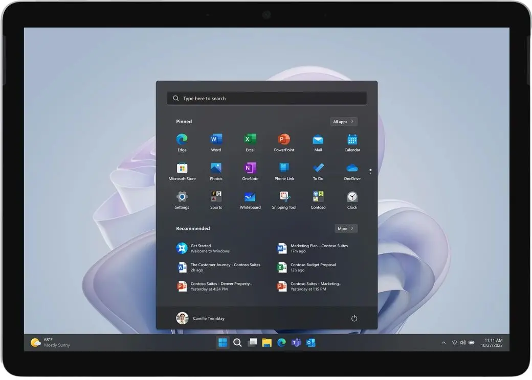 Планшет Microsoft Surface Go 4 Intel N200 8GB/128GB SSD W11Pro (Platinum)