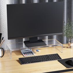 Suport pentru monitor Homcom A2-0075 (Transparent) Thumb