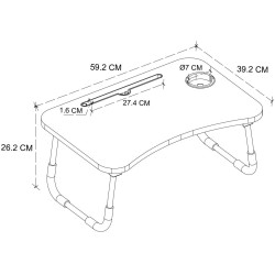Suport pentru laptop Bofigo Decorative Laptop 59 (Anthracite) Thumb