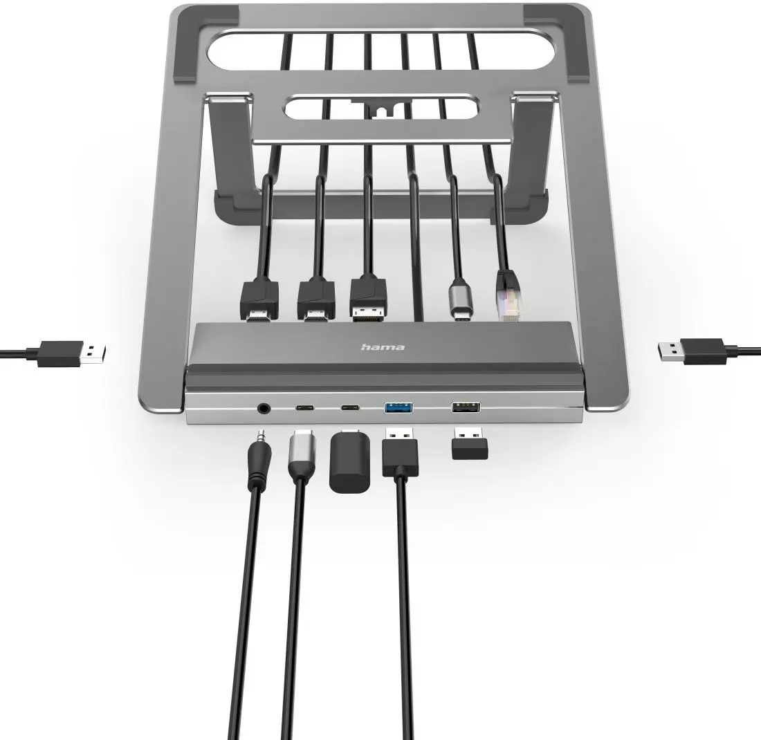 Statie de andocare - suport pentru laptop Hama Connect2Office Stand (Grey)