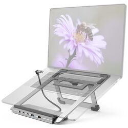 Statie de andocare - suport pentru laptop Hama Connect2Office Stand (Grey) Thumb