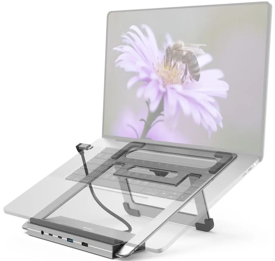 Statie de andocare - suport pentru laptop Hama Connect2Office Stand (Grey)