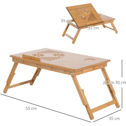 Suport pentru laptop Homcom 923-002 (Bamboo) Thumb