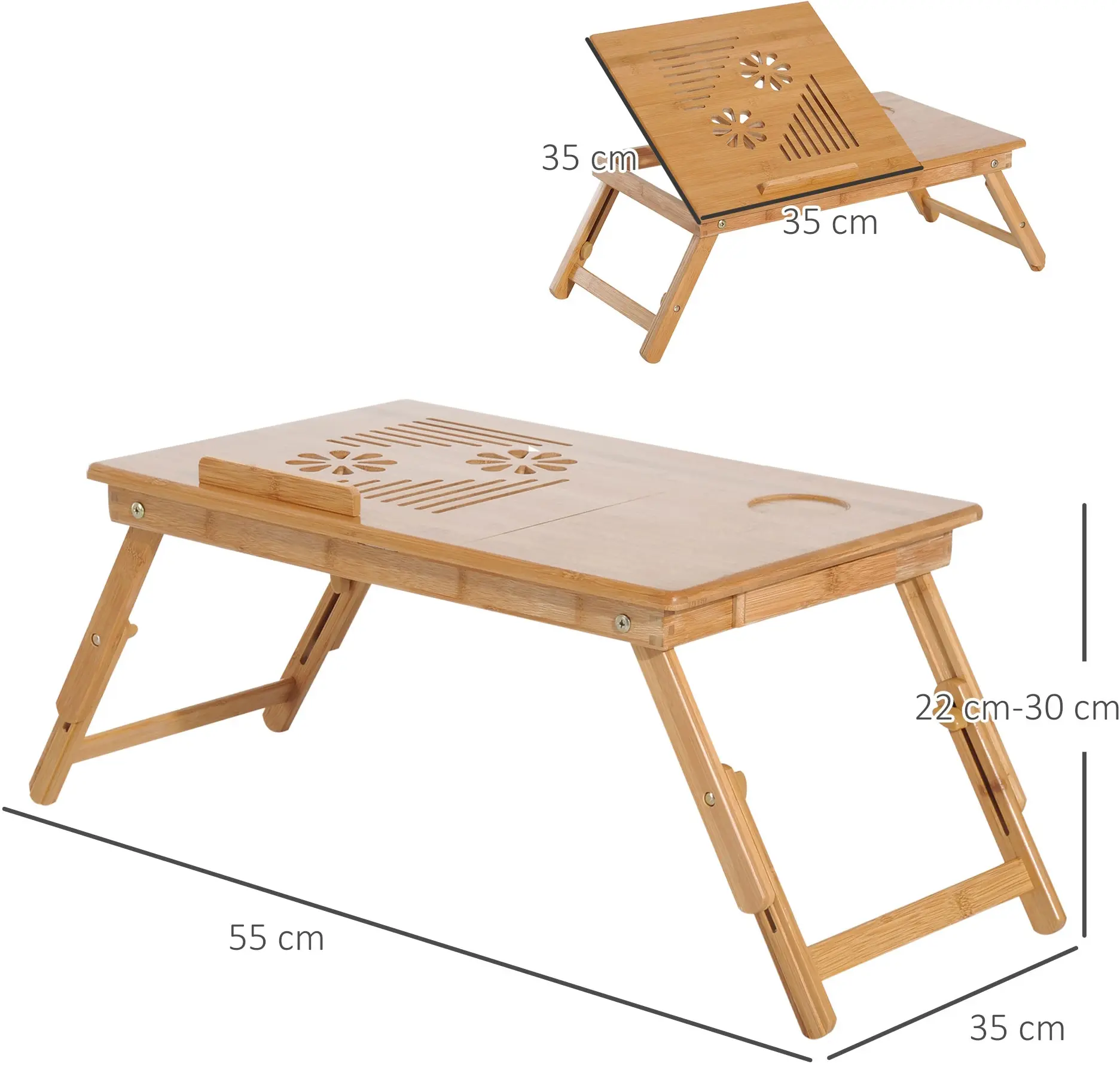 Suport pentru laptop Homcom 923-002 (Bamboo) - 9