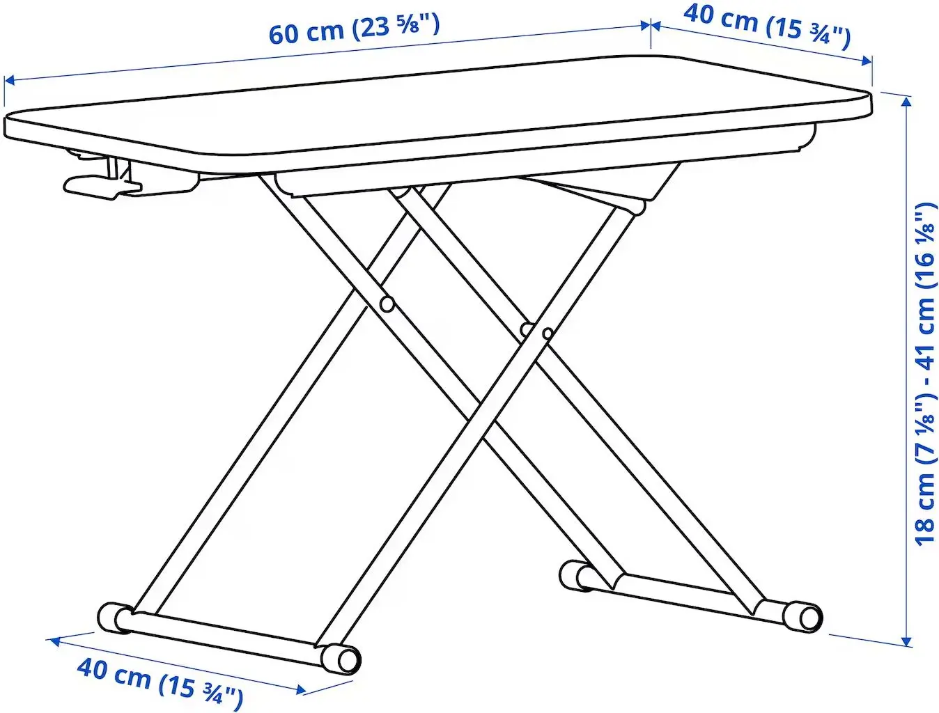 Подставка для ноутбука Ikea Dubbla 60x40 (Alb)