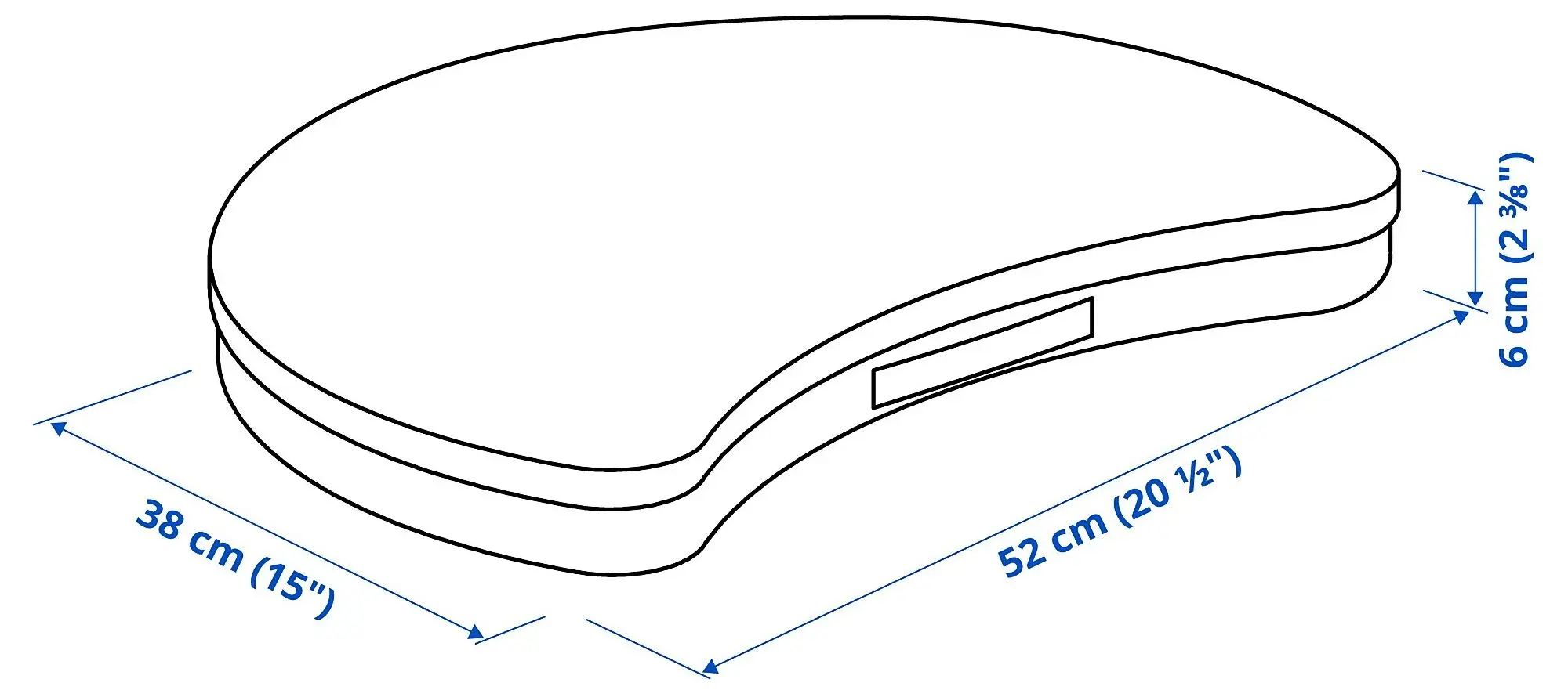 Suport laptop Ikea Ojulf 52x38 (Gri Inchis)