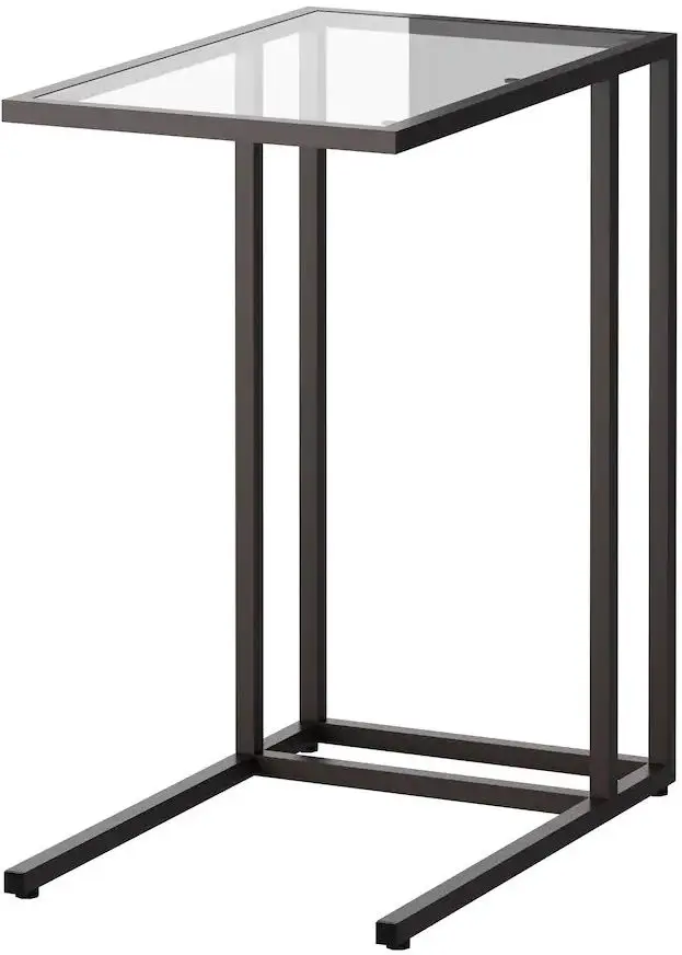 Suport laptop Ikea Vittsjo 35x65 (Negru-Maro/Sticla)