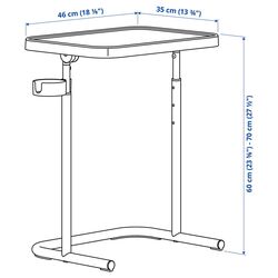 Стол компьютерный Ikea Bjorkasen (Антрацит) Thumb