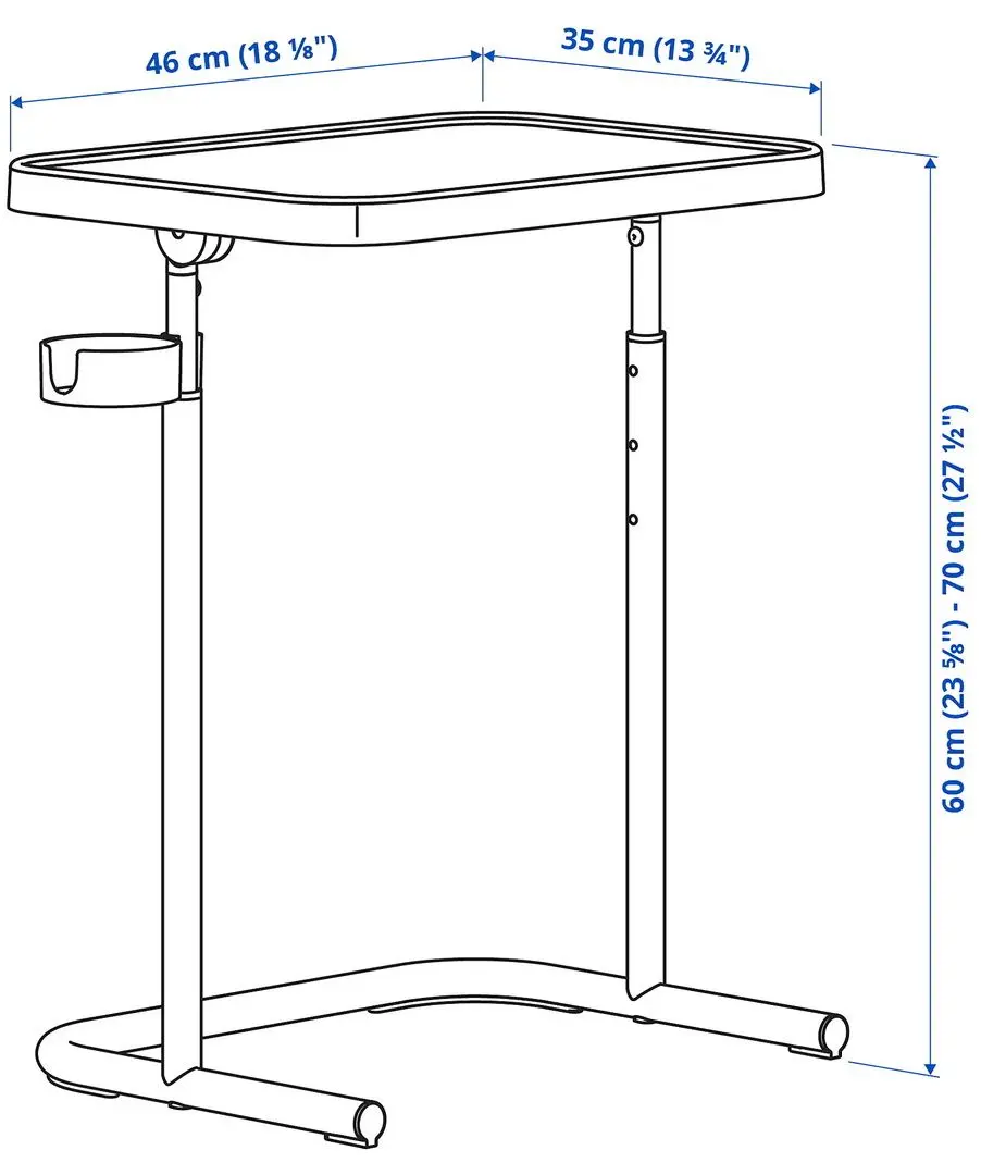 Стол компьютерный Ikea Bjorkasen (Антрацит)