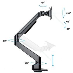 Подставка-кронштейн для ноутбука Multibrackets 7174 + 7525 (Black) Thumb