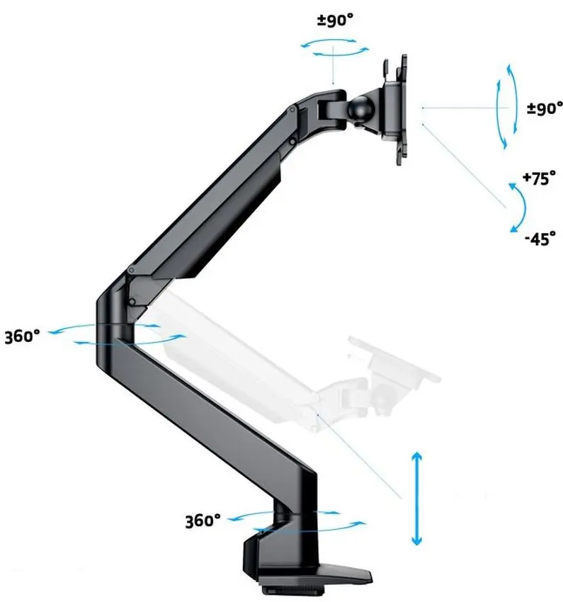 Подставка-кронштейн для ноутбука Multibrackets 7174 + 7525 (Black) - 5