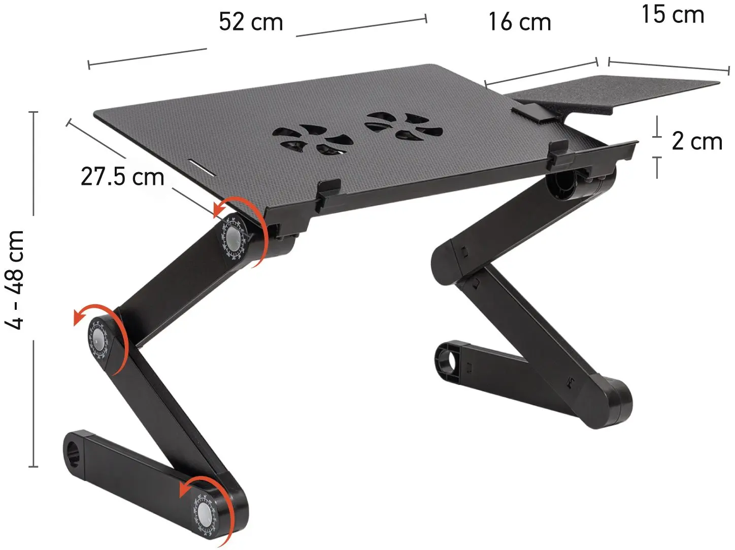Suport pentru laptop Tatkraft Einstein 80173 (Black) - 3