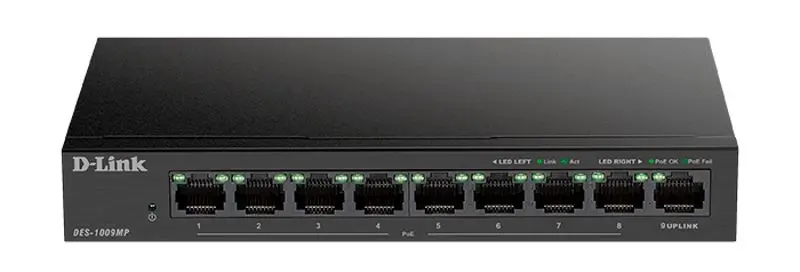 Comutator PoE D-Link DES-1009MP (Black)