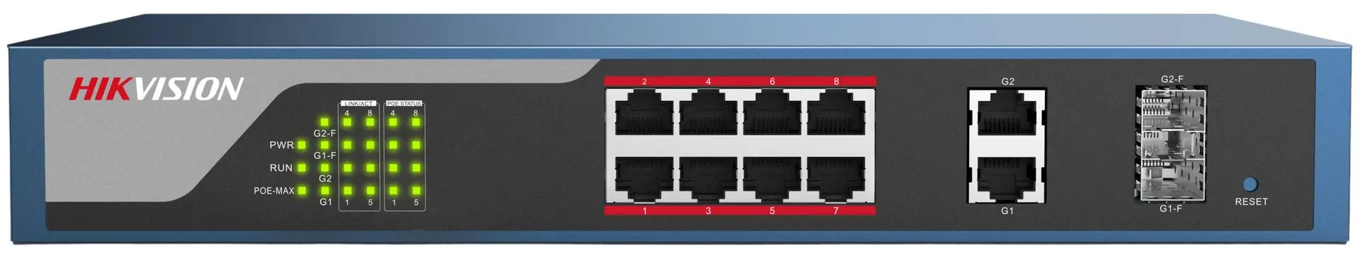 Comutator PoE Hikvision DS-3E1310P-E (Blue)
