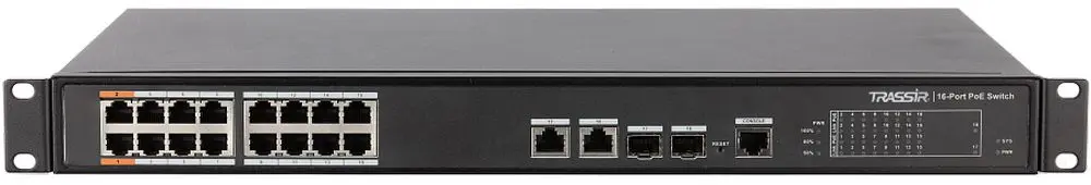 Comutator PoE Trassir TR-NS2218-240-16 (Black)