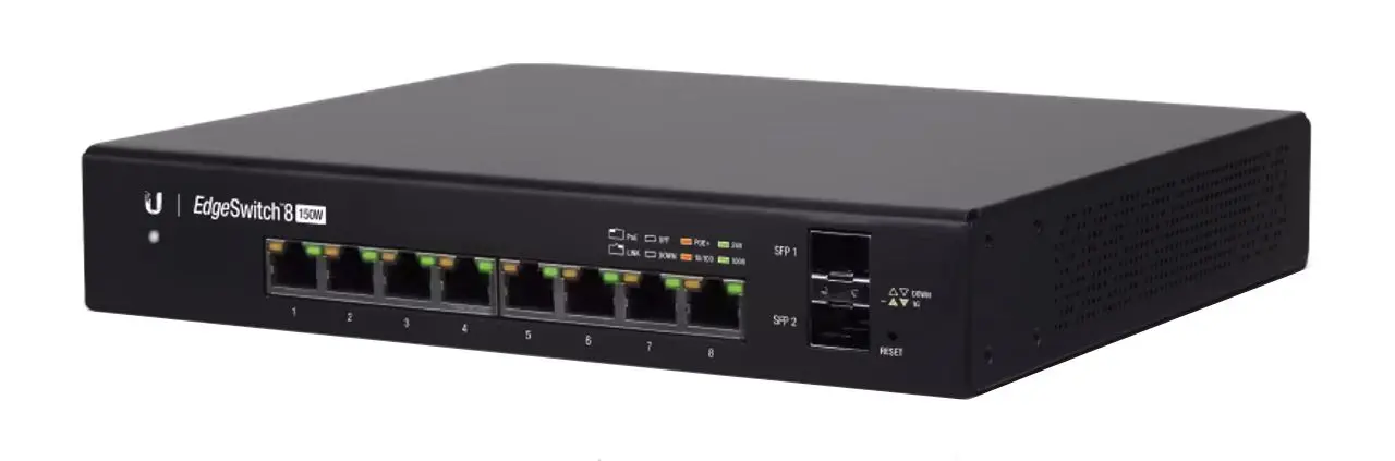Comutator Ubiquiti EdgeSwitch 8 PoE (Black) - 3