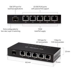 Маршрутизатор PoE Ubiquiti EdgeRouter X SFP (Black) Thumb