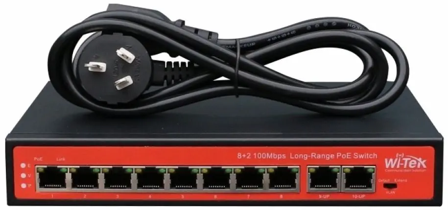 Коммутатор PoE Wi-Tek WI-PS210 (Black) - 4