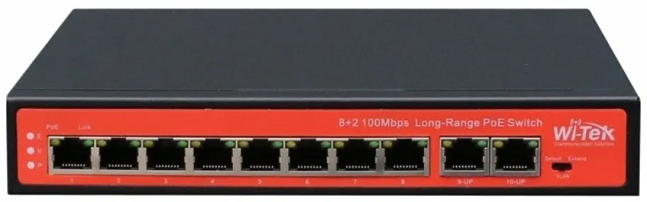 Коммутатор PoE Wi-Tek WI-PS210 (Black)