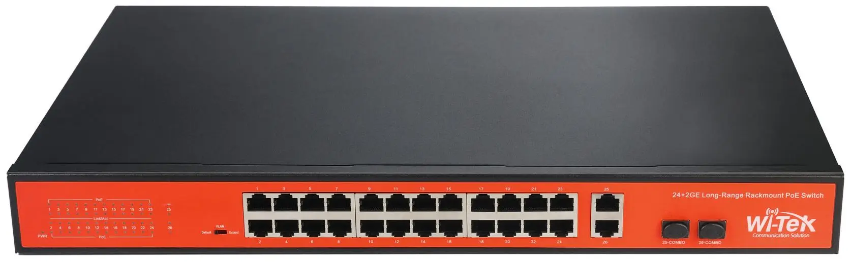 Коммутатор PoE Wi-Tek WI-PS526G (Black)