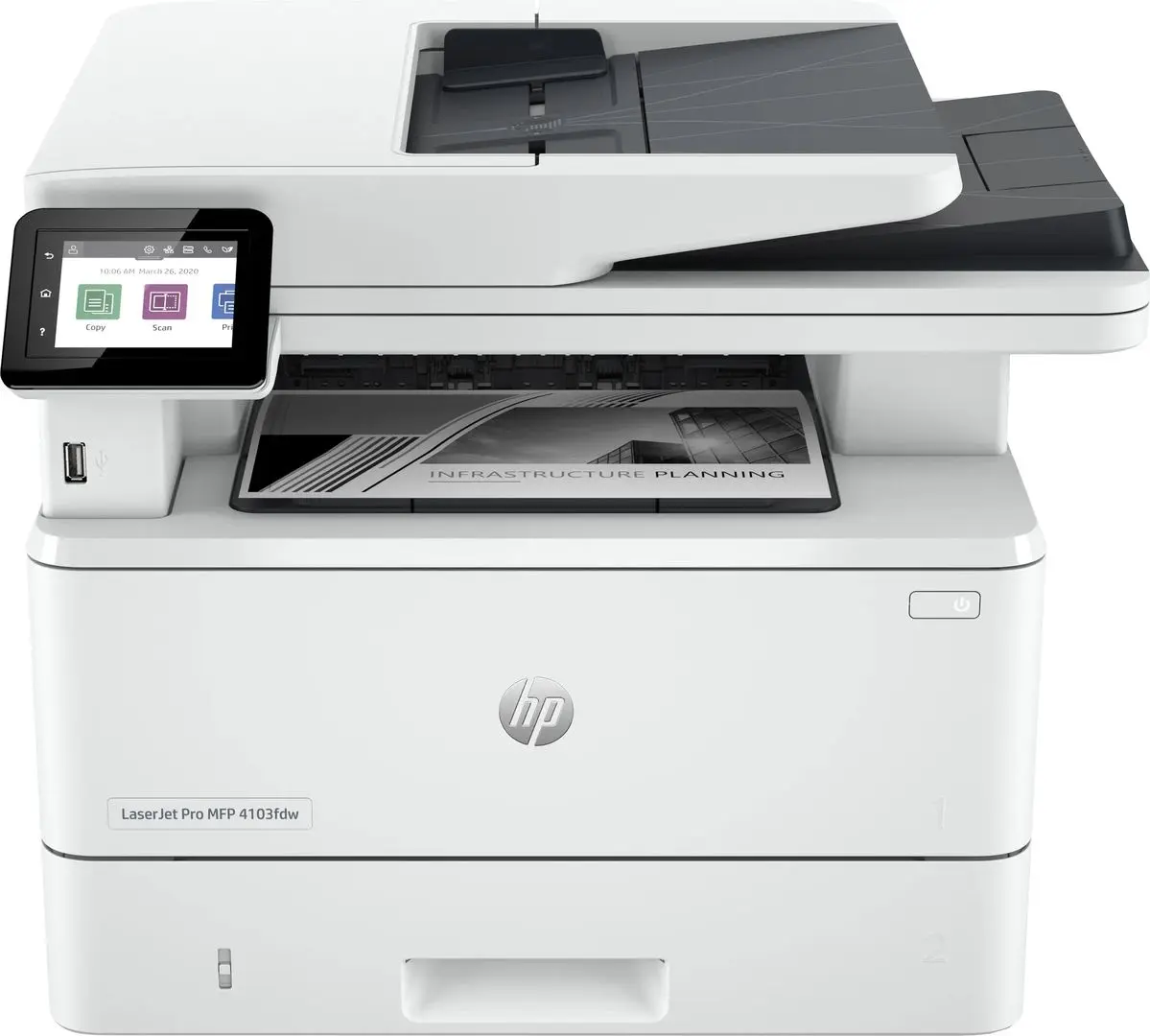 Multifunctional HP LaserJet Pro 4103fdw (White)