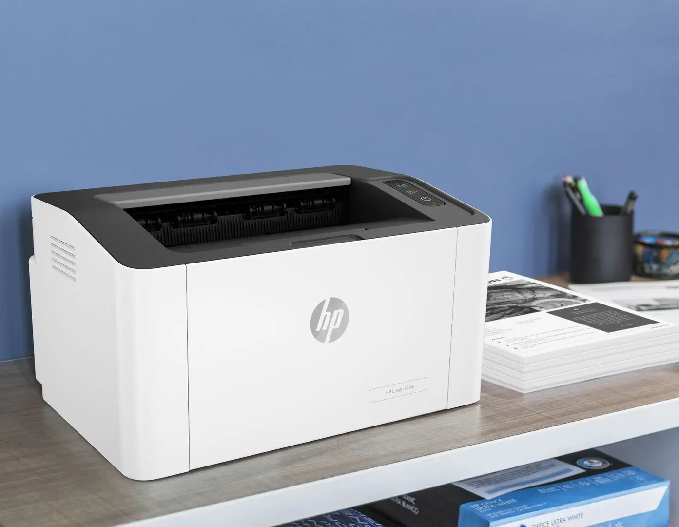 Printer HP Laser 107w (White/Black) - 4