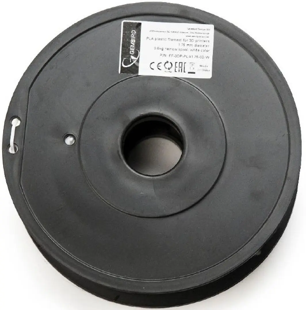 Filament pentru 3D-printer Gembird 3DP-PLA+1.75-02-W (White)