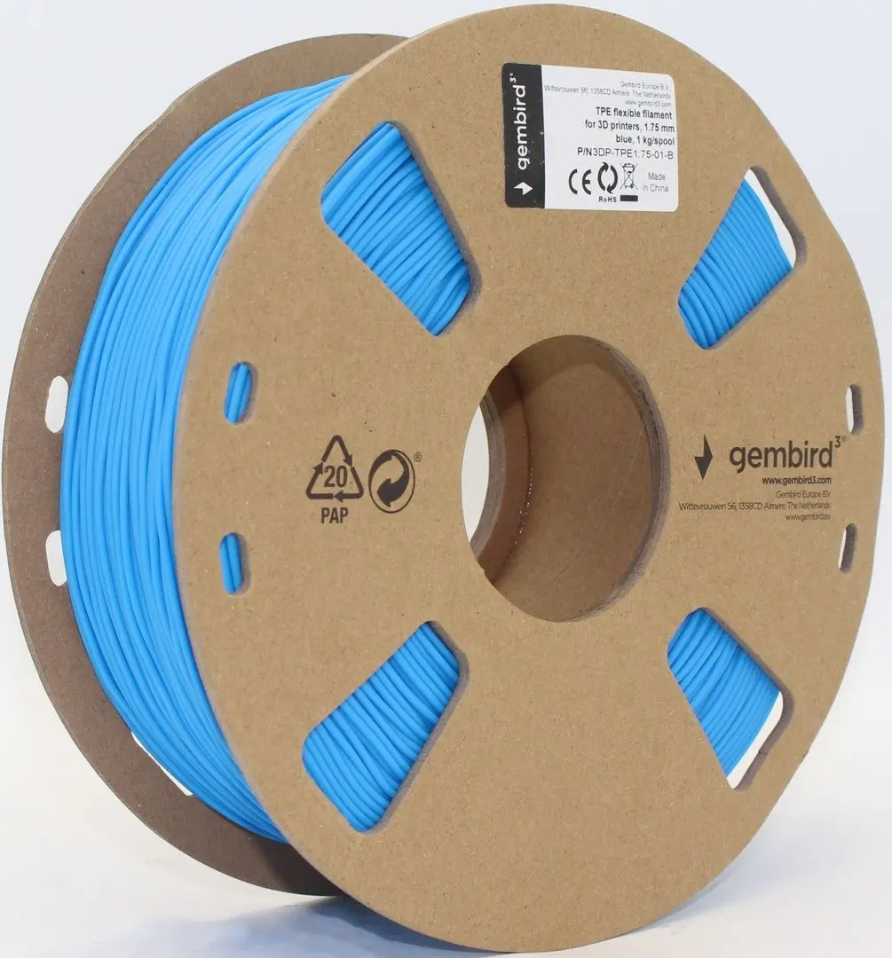 Филамент для 3D-принтера Gembird 3DP-TPE1.75-01-B (Blue)