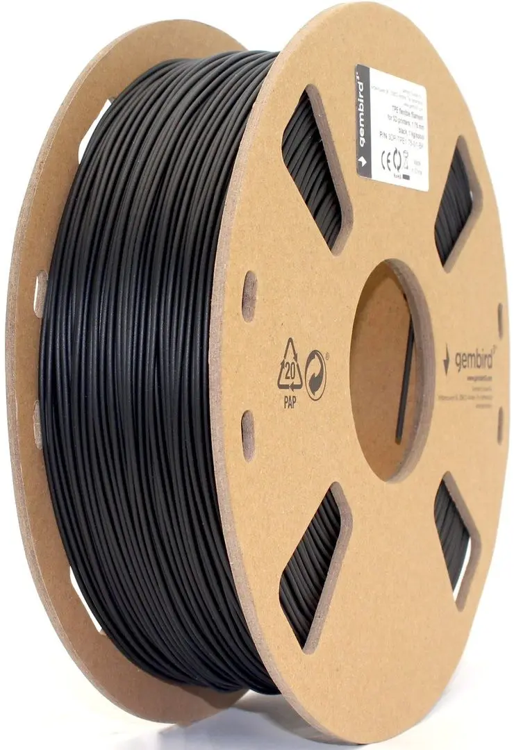 Filament pentru imprimanta 3D Gembird 3DP-TPE1.75-01-BK (Black)