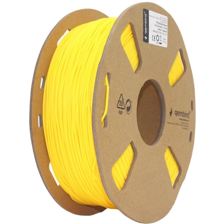 Filament pentru imprimare 3D Gembird 3DP-TPE1.75-01-Y