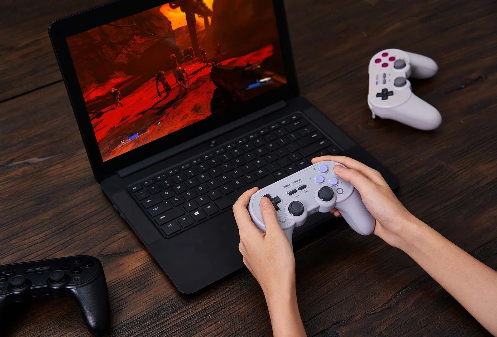 Игровой контроллер 8BitDo SN30 Pro+ (White) - 6